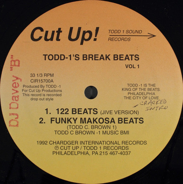 Todd-1* : Todd-1's Break Beats Vol. 1 (12")