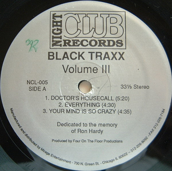 Black Traxx : Volume Three (12")