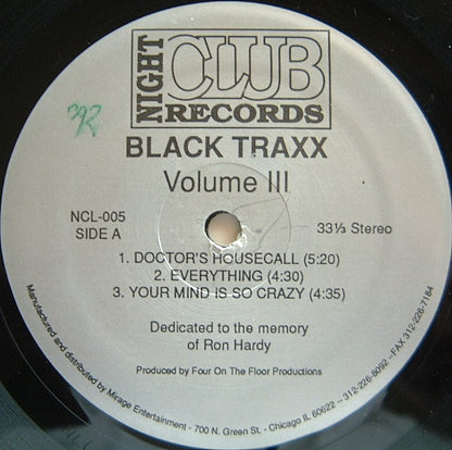 Black Traxx : Volume Three (12")