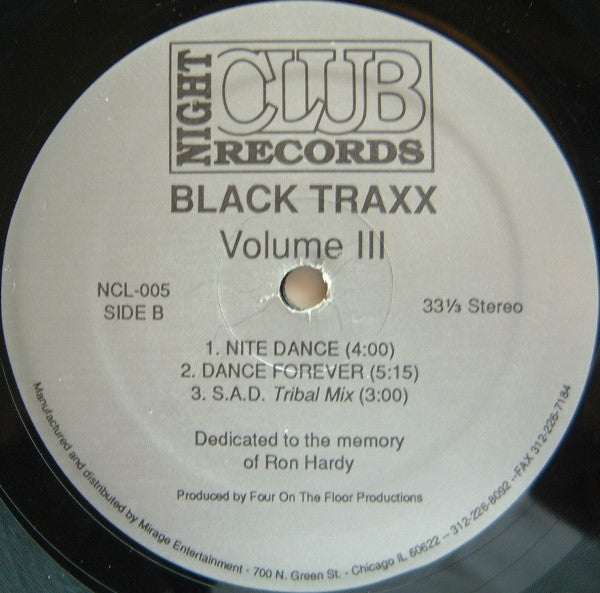 Black Traxx : Volume Three (12")