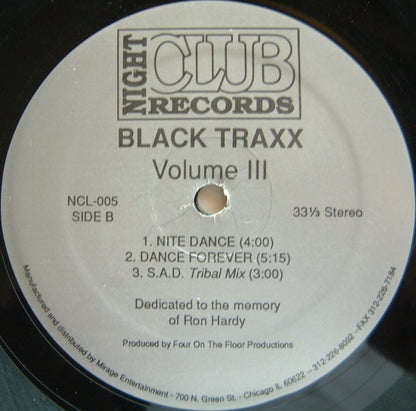 Black Traxx : Volume Three (12")