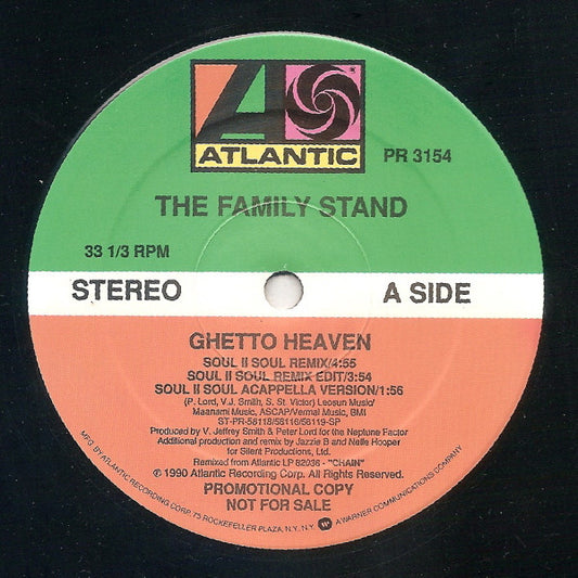 The Family Stand : Ghetto Heaven (12", Promo, SP)