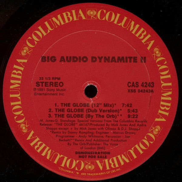 Big Audio Dynamite II : The Globe (12", Single, Promo)