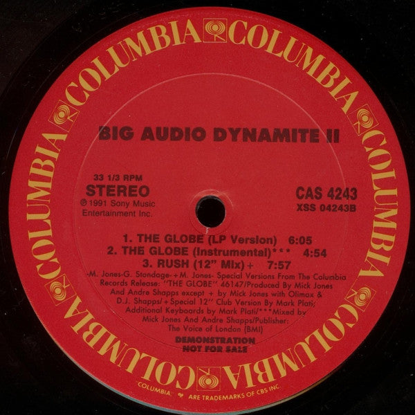 Big Audio Dynamite II : The Globe (12", Single, Promo)