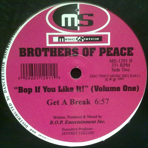 Brothers Of Peace* : Bop If You Like It! (Volume One) (12")