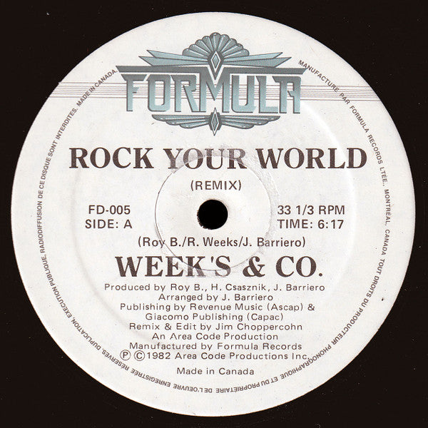 Weeks & Co. : Rock Your World (Remix) (12")