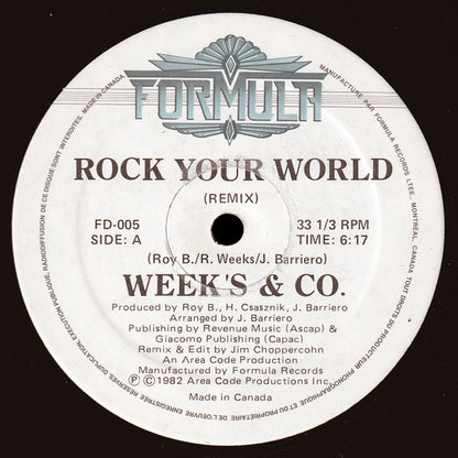Weeks & Co. : Rock Your World (Remix) (12")
