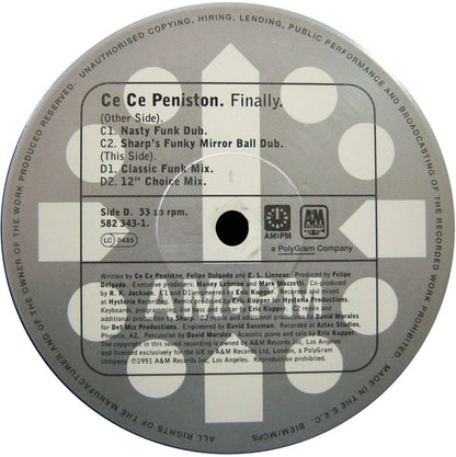 Ce Ce Peniston : Finally (Eric Kupper / Sharp / David Morales Mixes) (2x12", Ltd)