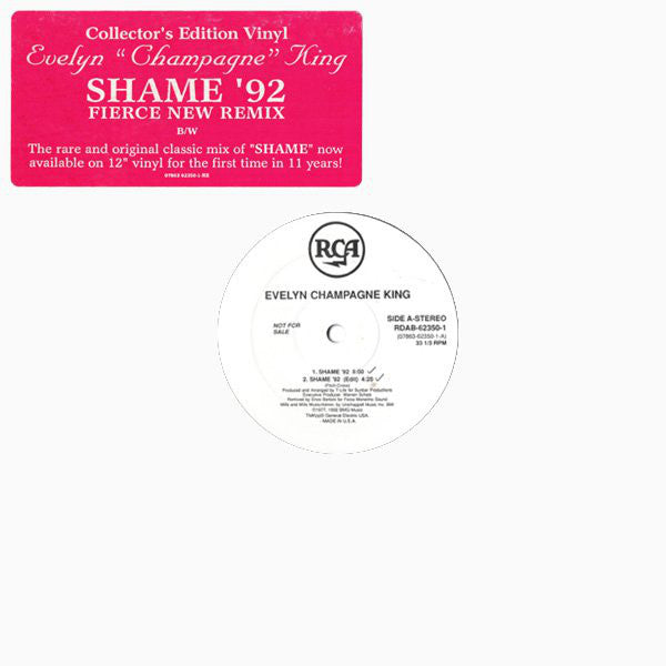 Evelyn Champagne King* : Shame (12", Ltd, Promo)