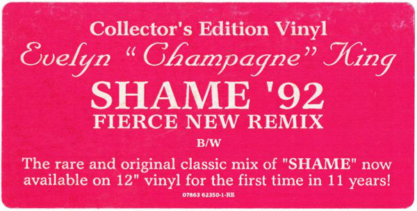 Evelyn Champagne King* : Shame (12", Ltd, Promo)