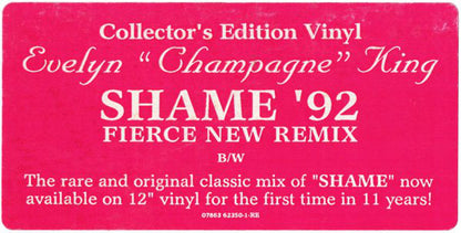 Evelyn Champagne King* : Shame (12", Ltd, Promo)