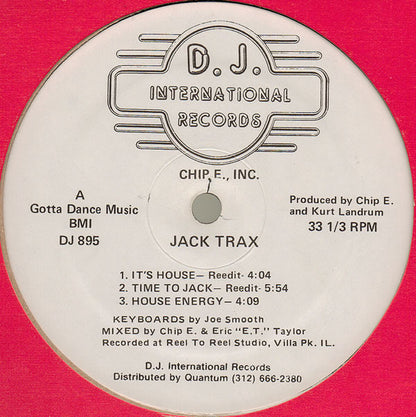 Chip E., Inc.* : Jack Trax (12")