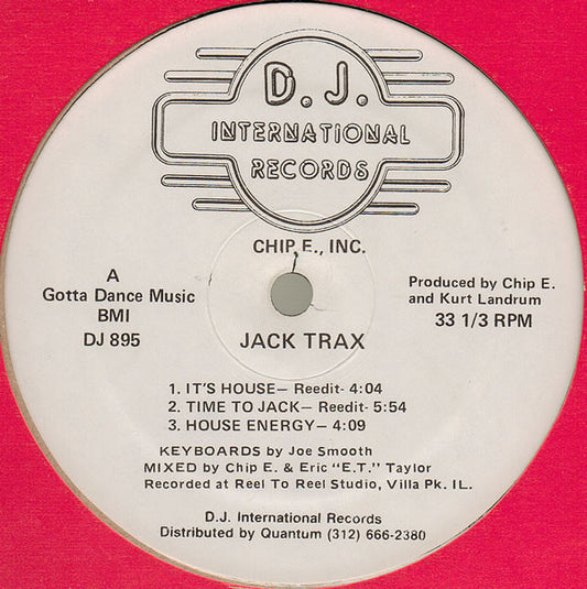 Chip E., Inc.* : Jack Trax (12")