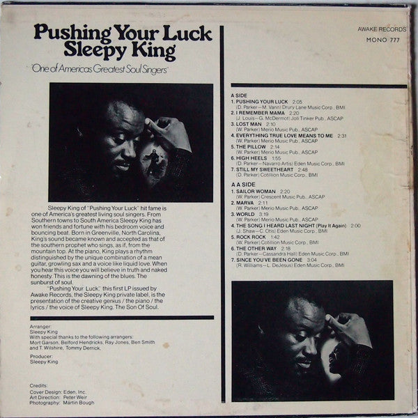 Sleepy King : Pushing Your Luck (LP, Mono)
