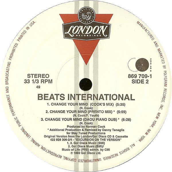 Beats International : Change Your Mind (12")