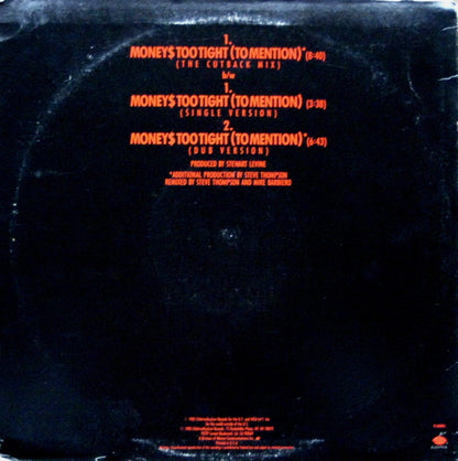 Simply Red : Money's Too Tight (To Mention) (The Cutback Mix) (12", All)