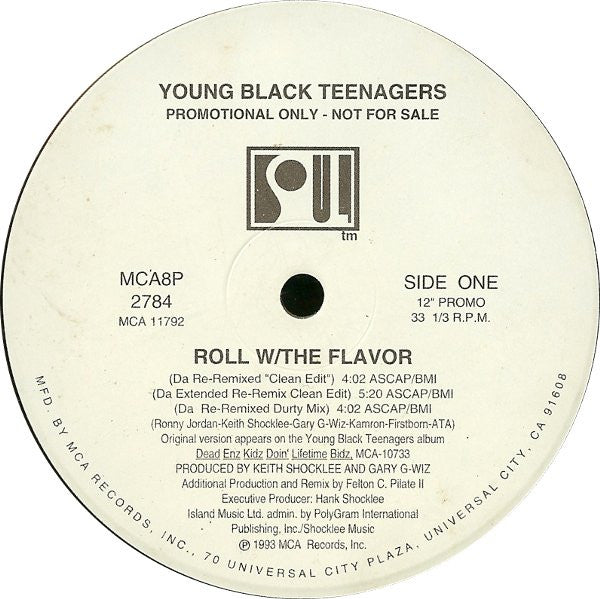 Young Black Teenagers : Roll W/The Flavor (12", Promo)