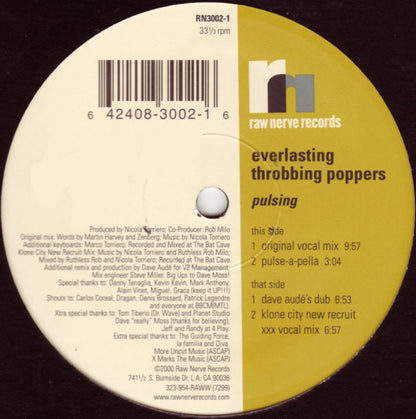 Everlasting Throbbing Poppers : Pulsing (12")
