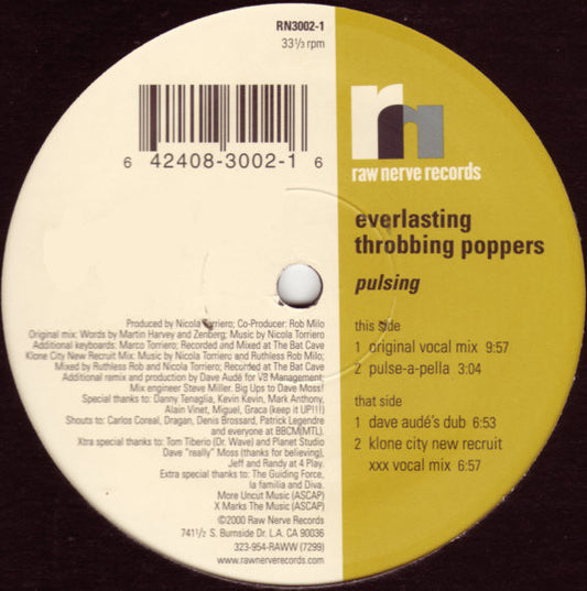 Everlasting Throbbing Poppers : Pulsing (12")