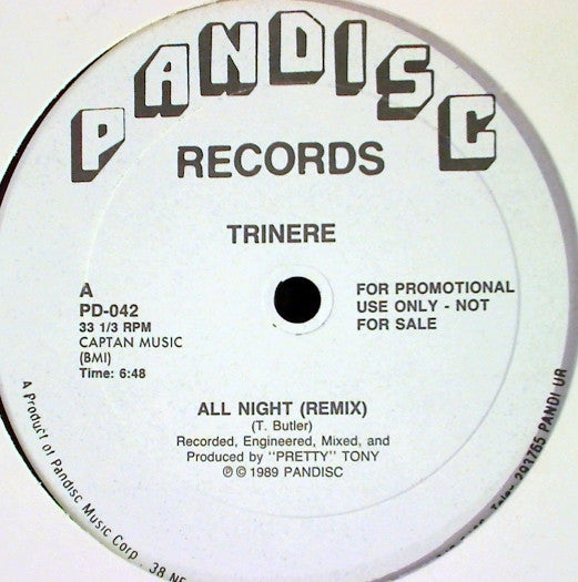 Trinere : All Night (Remix) (12", Promo, RE)