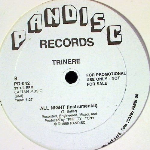 Trinere : All Night (Remix) (12", Promo, RE)