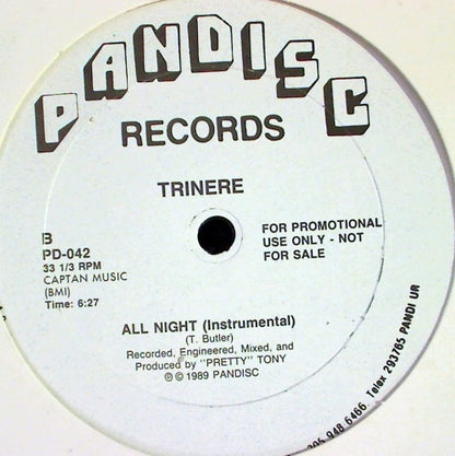 Trinere : All Night (Remix) (12", Promo, RE)