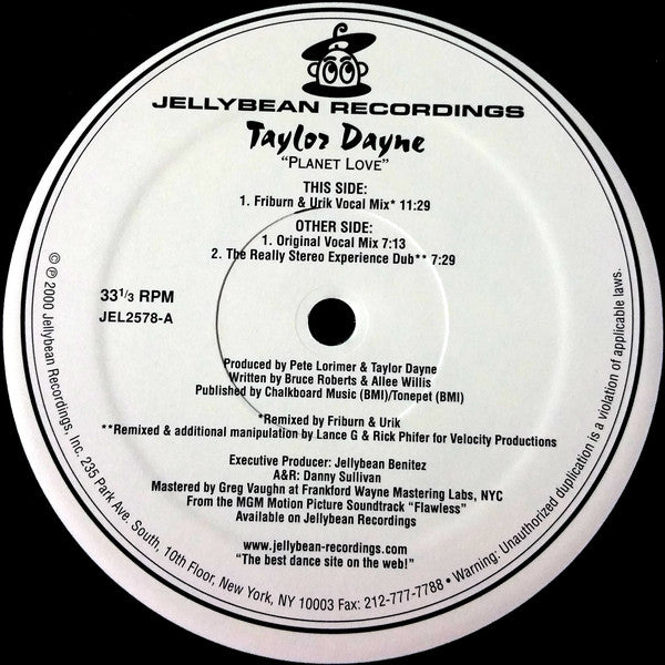 Taylor Dayne : Planet Love (12")