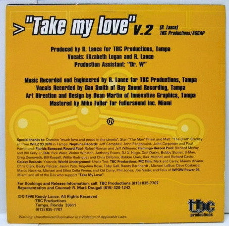 The KromOzone Project : Take My Love (12")
