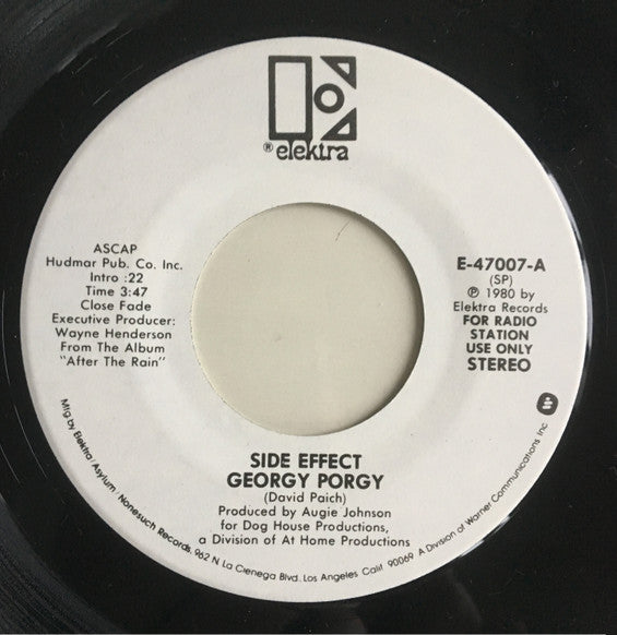 Side Effect : Georgy Porgy (7", Single, Mono, Promo)
