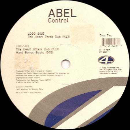 Abel : Control (Disc Two) (12")