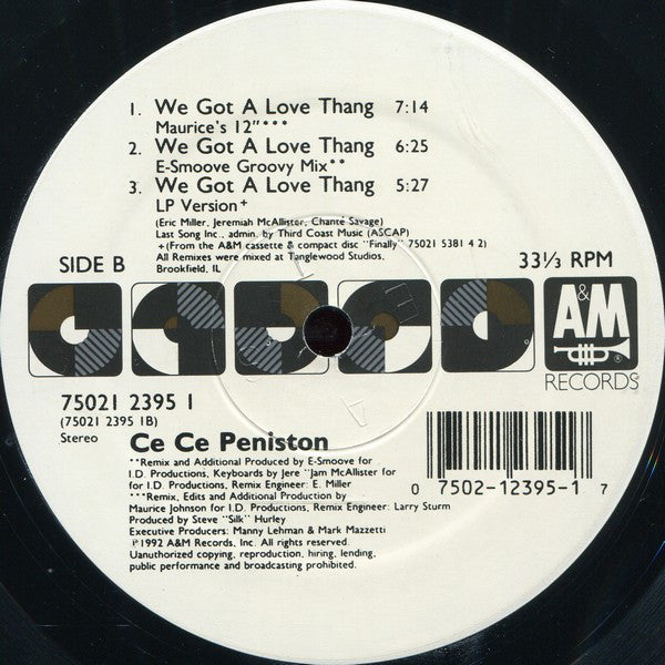 Ce Ce Peniston : We Got A Love Thang (12")