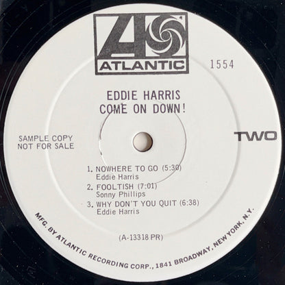 Eddie Harris : Come On Down! (LP, Album, Mono, Promo)