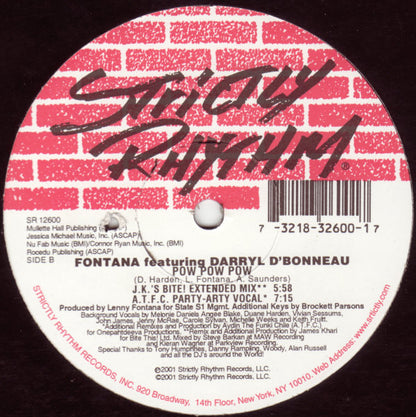 Fontana* Featuring Darryl D'Bonneau : Pow Pow Pow (12")