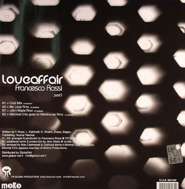 Francesco Rossi : Loveaffair (Part 1) (12")