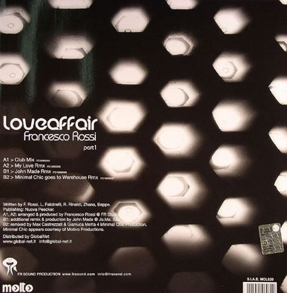 Francesco Rossi : Loveaffair (Part 1) (12")