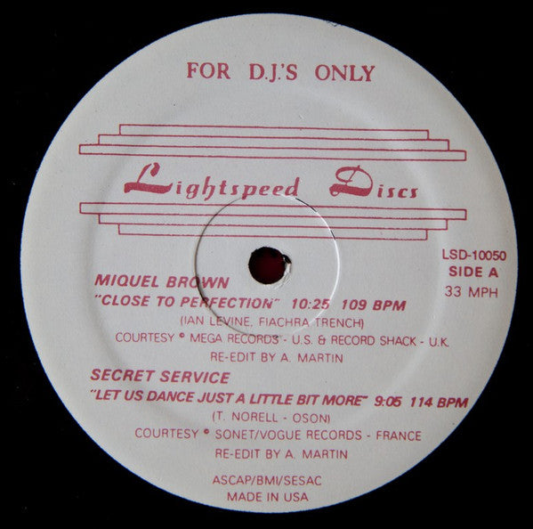 Various : Lightspeed Discs "A Night At The Club" (12", Maxi, Pic)