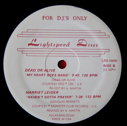 Various : Lightspeed Discs "A Night At The Club" (12", Maxi, Pic)