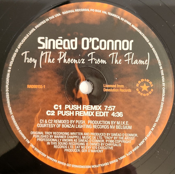 Sinéad O'Connor : Troy (The Phoenix From The Flame) (2x12")