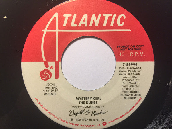 The Dukes (13) : Mystery Girl (7", Promo)