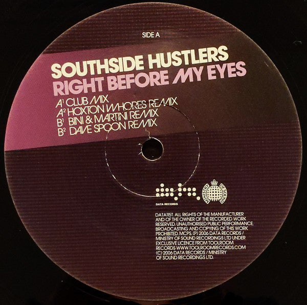 Southside Hustlers : Right Before My Eyes (12")