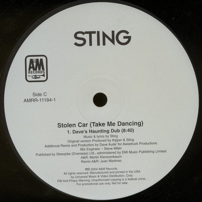 Sting : Stolen Car (Take Me Dancing) (2x12", Promo)