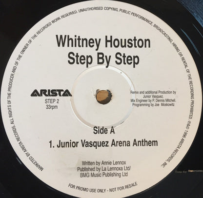 Whitney Houston : Step By Step (12", Promo)