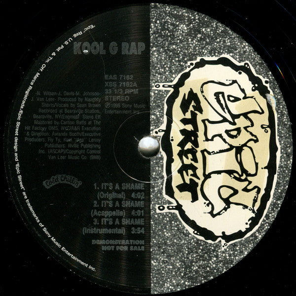 Kool G Rap : It's A Shame (12", Ltd, Promo)