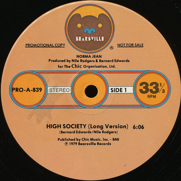 Norma Jean* : High Society (12", Promo)