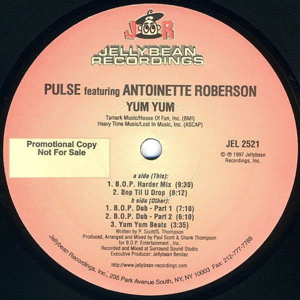 Pulse (3) Featuring Antoinette Roberson : Yum Yum (2x12", Promo)