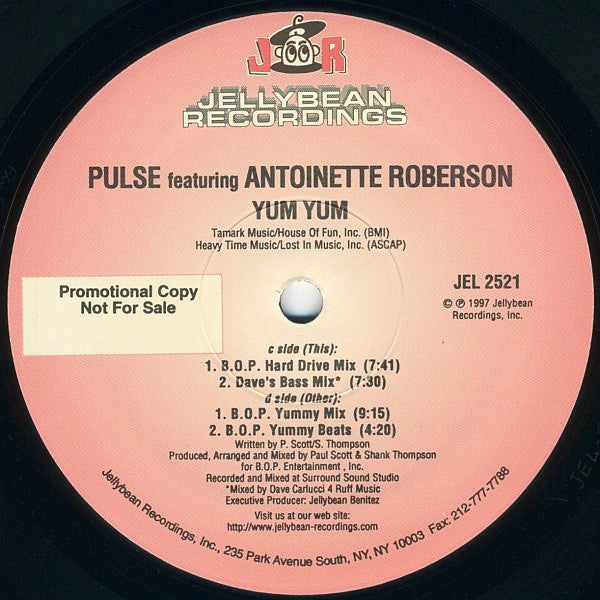 Pulse (3) Featuring Antoinette Roberson : Yum Yum (2x12", Promo)
