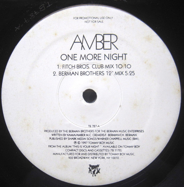 Amber : One More Night (12", Promo)