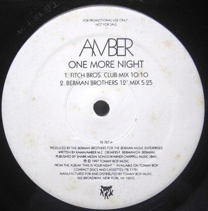 Amber : One More Night (12", Promo)