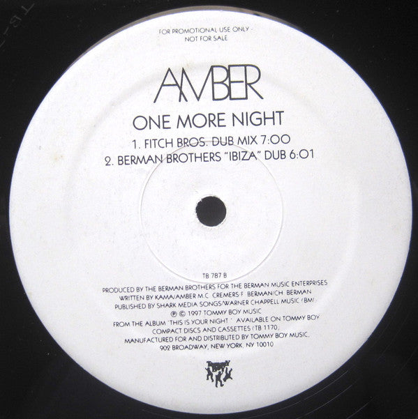 Amber : One More Night (12", Promo)