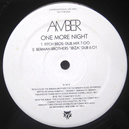 Amber : One More Night (12", Promo)